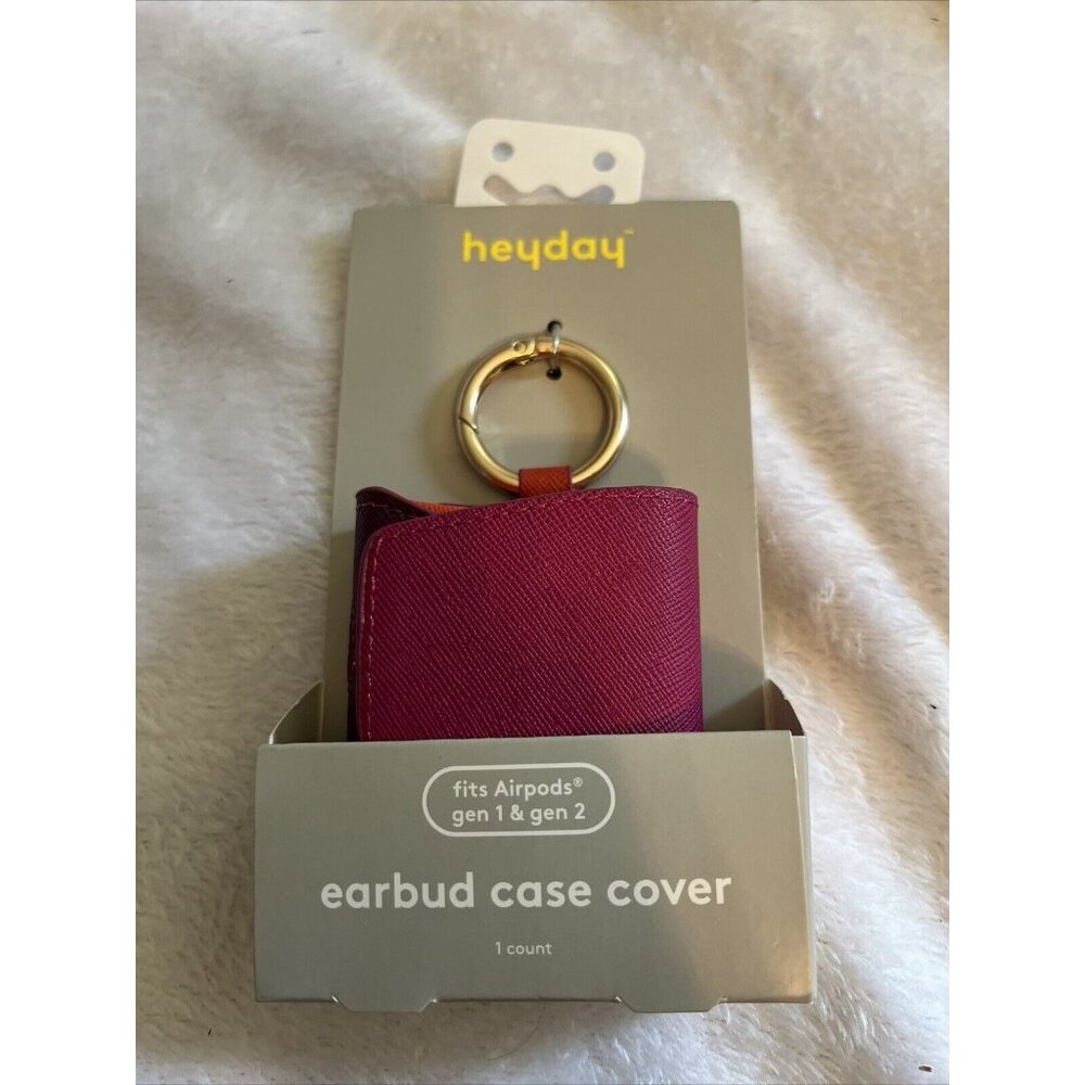 Heyday Leather Earbud Case Cover For Apple AirPods Gen 1 And 2